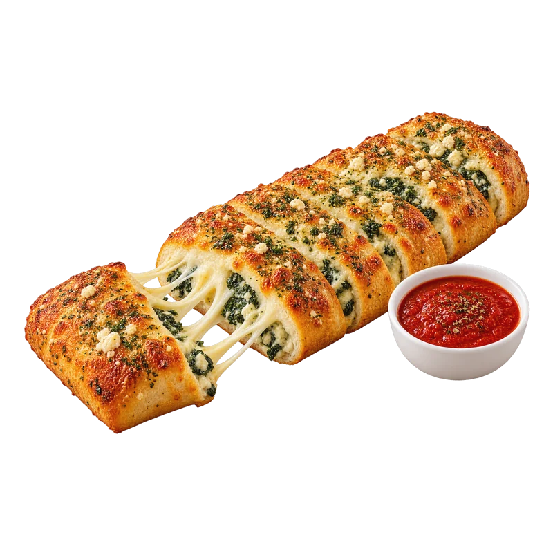 Spinach & Feta Stuffed Cheesy Bread