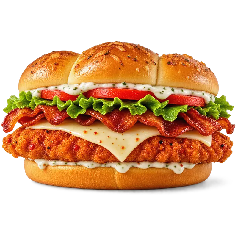 Asiago Ranch Club Sandwich Spicy Wendy's
