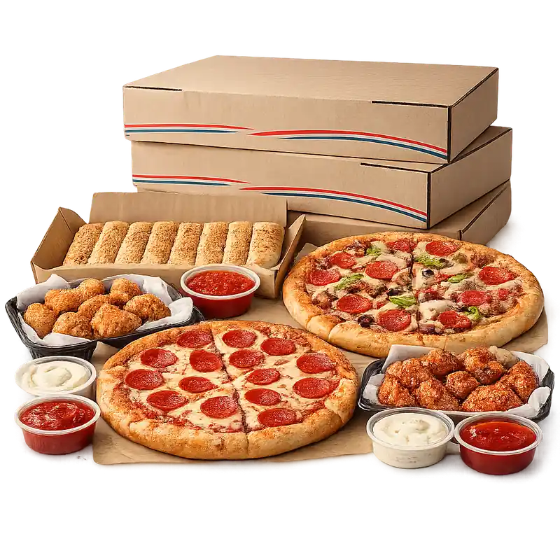 Family Feast pizzas sides Domino's