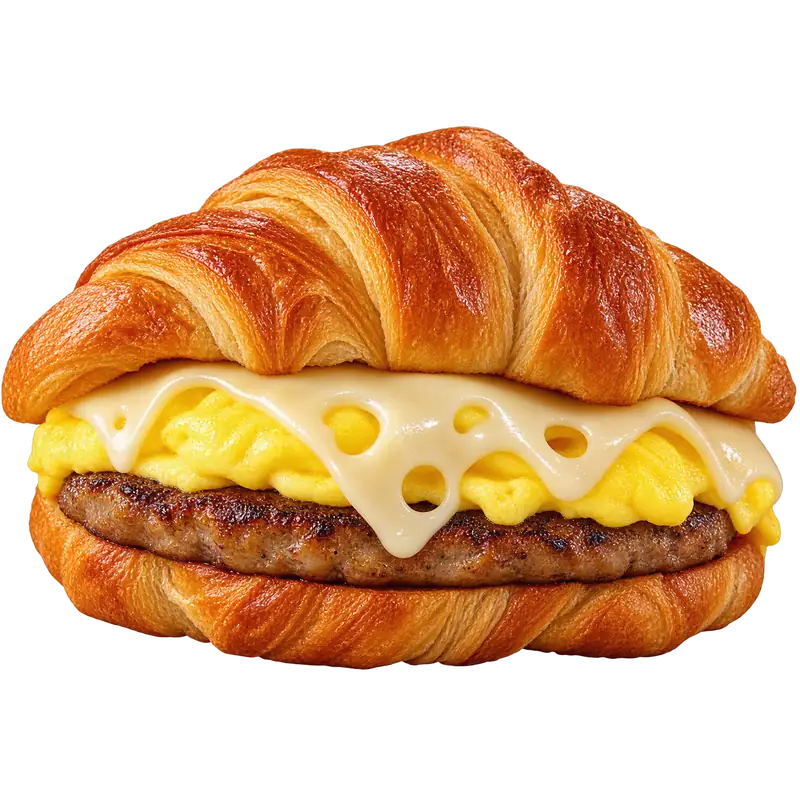 Sausage, Egg & Swiss Croissant