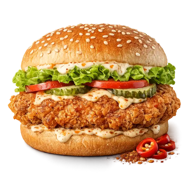 Spicy chicken sandwich fried Chick-fil-A
