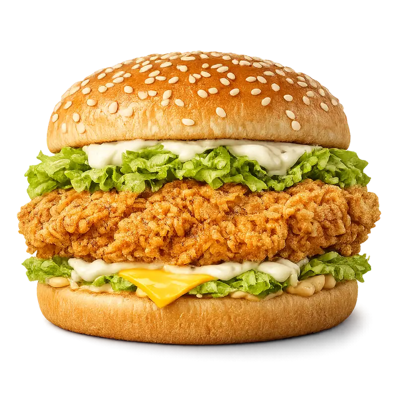 Zinger Burger crispy chicken sandwich KFC
