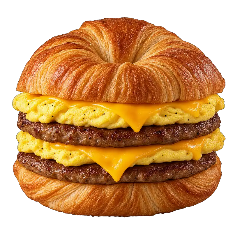 Double Sausage, Egg & Cheese Croissan'wich