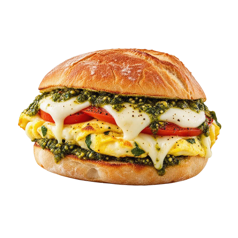 Egg, Pesto & Mozzarella Sandwich