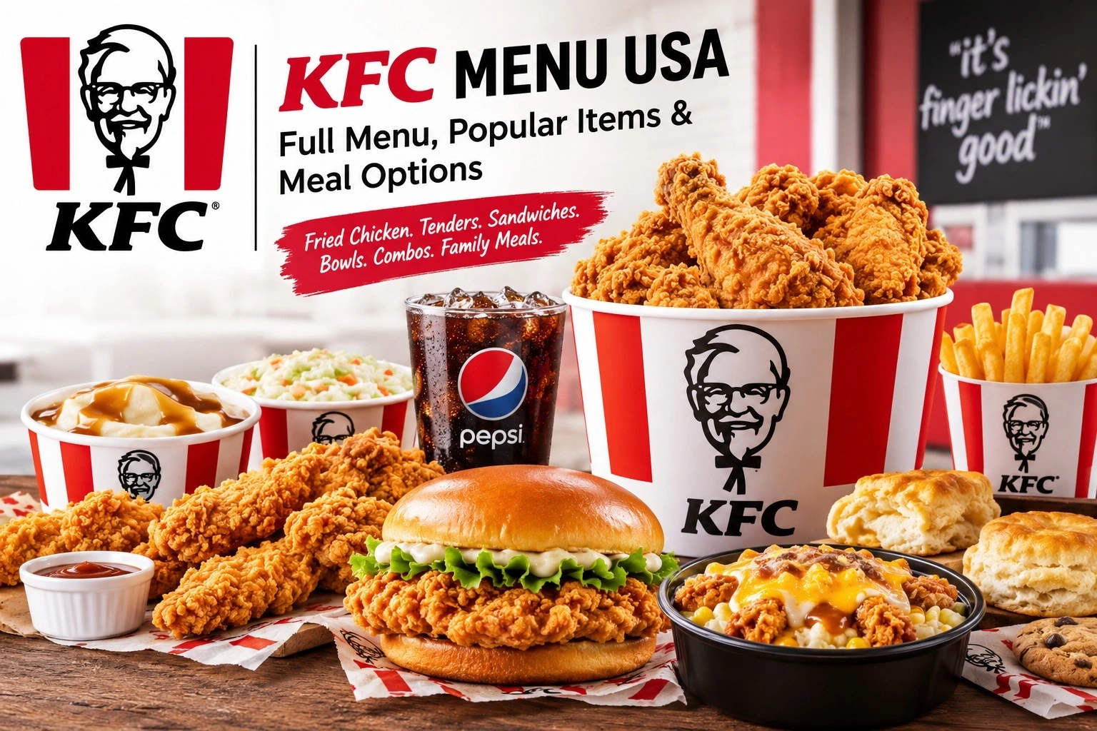 KFC Menu USA Menu, Popular Items & Meal Options
